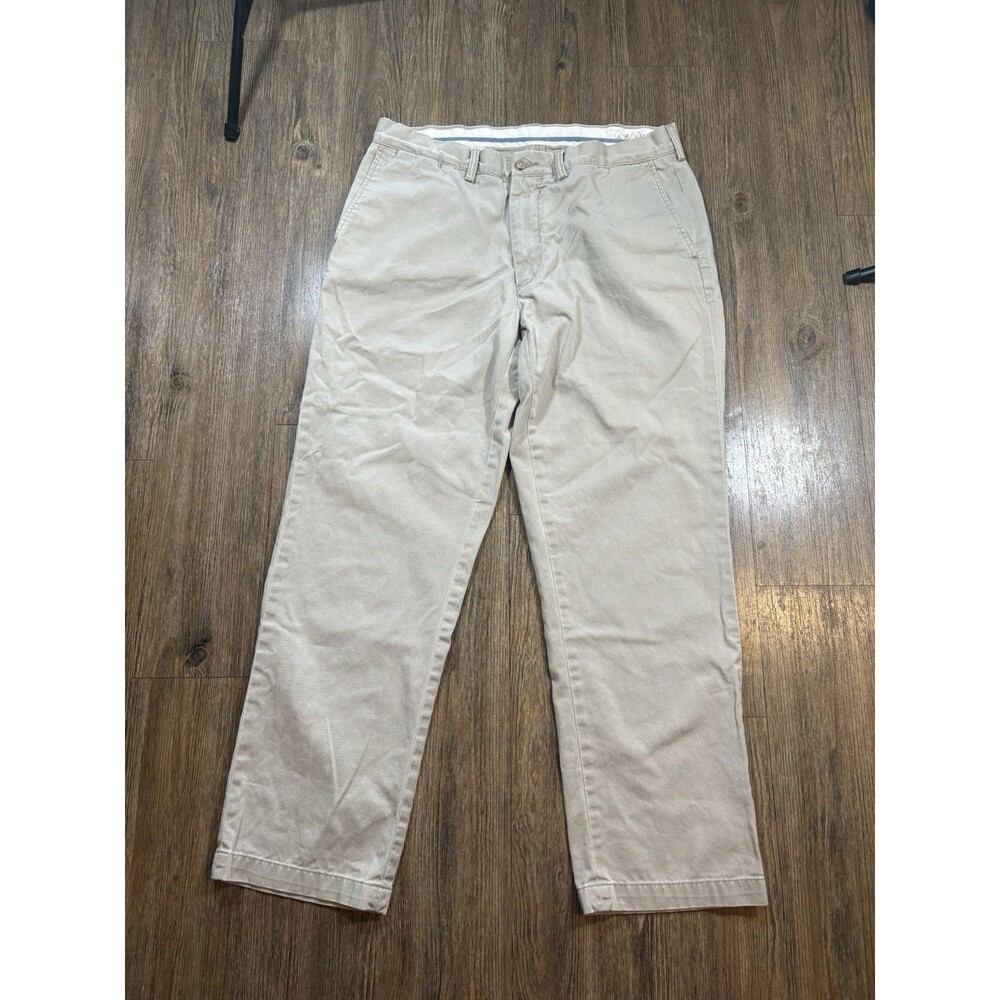 Polo Ralph Lauren Chino Pants Mens 36 x 30 Brown Khaki Classic Fit Cotton Twill